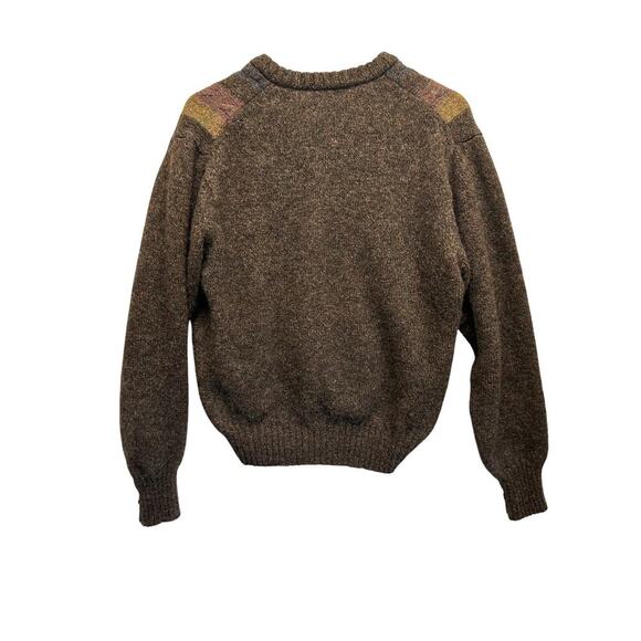 Vintage Woodward 100% Shetland Wool Ireland V Neck Sweater XL Gorpcore - Picture 8 of 8